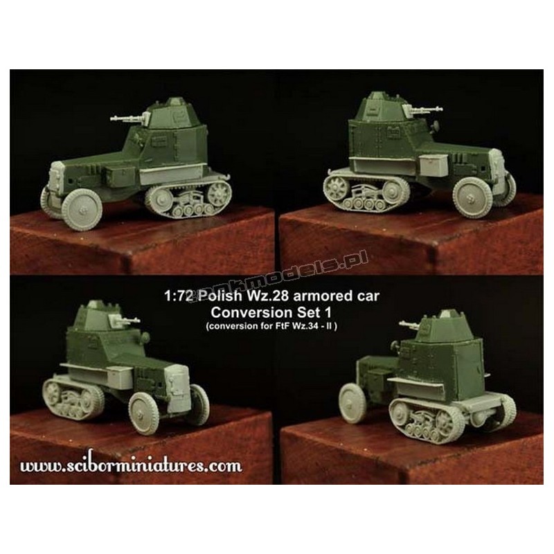 Wz.28 armored car Set.1 (for FTF) - SCibor Miniatures 72HM0027