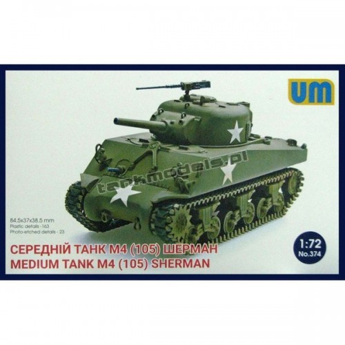 Sherman M4 (105mm) - Unimodels 374