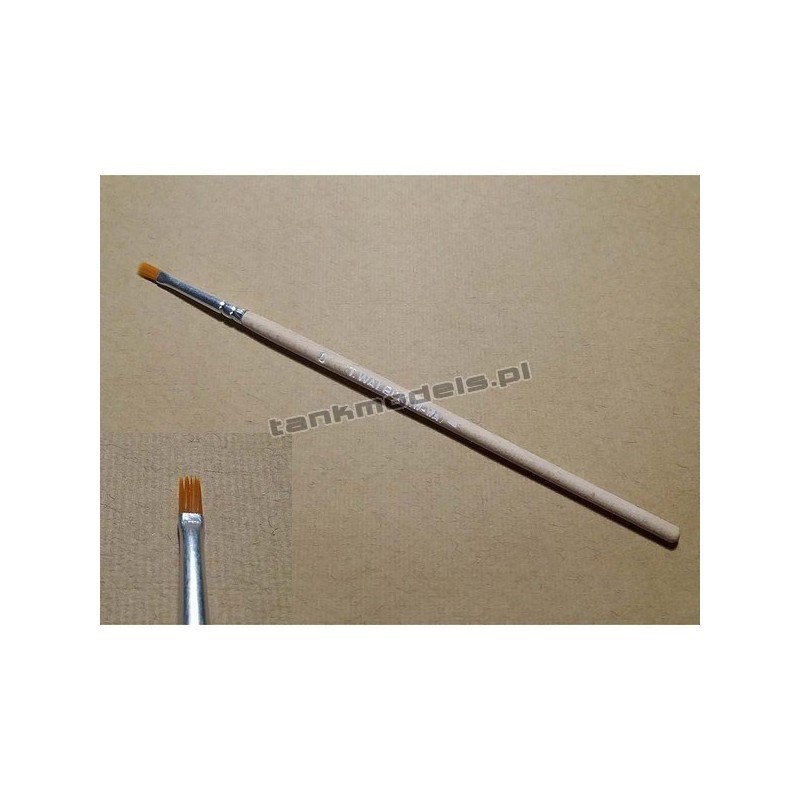 S-116 - Flat brush, synthetic (gold) no. 0 - Walecki 116-0