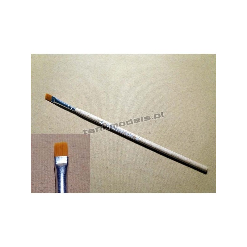 S-116 - Flat brush, synthetic (gold) no. 4 - Walecki 116-4