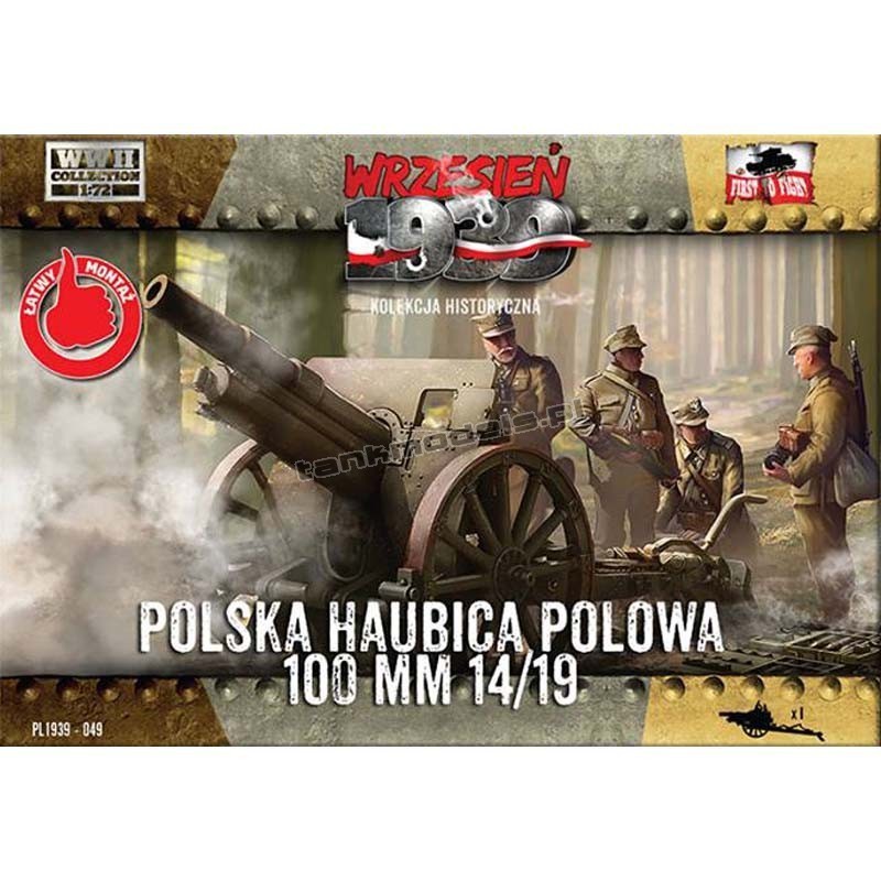 Polish field haubica 100mm 14/19 - First To Fight PL1939-49