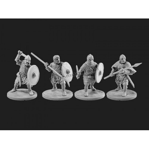 Vikings 6 - warriors with spears - V&V Miniatures R28.10