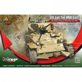 M5A1 Stuart Late, 4th Armored Division, Normandy 1944 - Mirage Hobby 726088