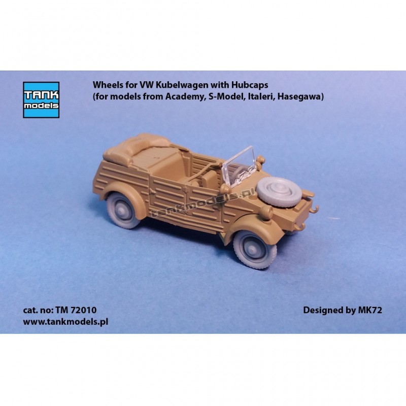 Tank Models TM 72010 - Wheels for VW Kübelwagen with Hubcabs