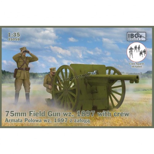 75mm Field Gun wz. 1897 with Polish Artillerymen figures - IBG 35059