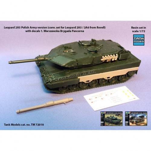Tank Models 72018 - Leopard 2A5 Polish Army with decals - TM72018 - hobby store Tank Models