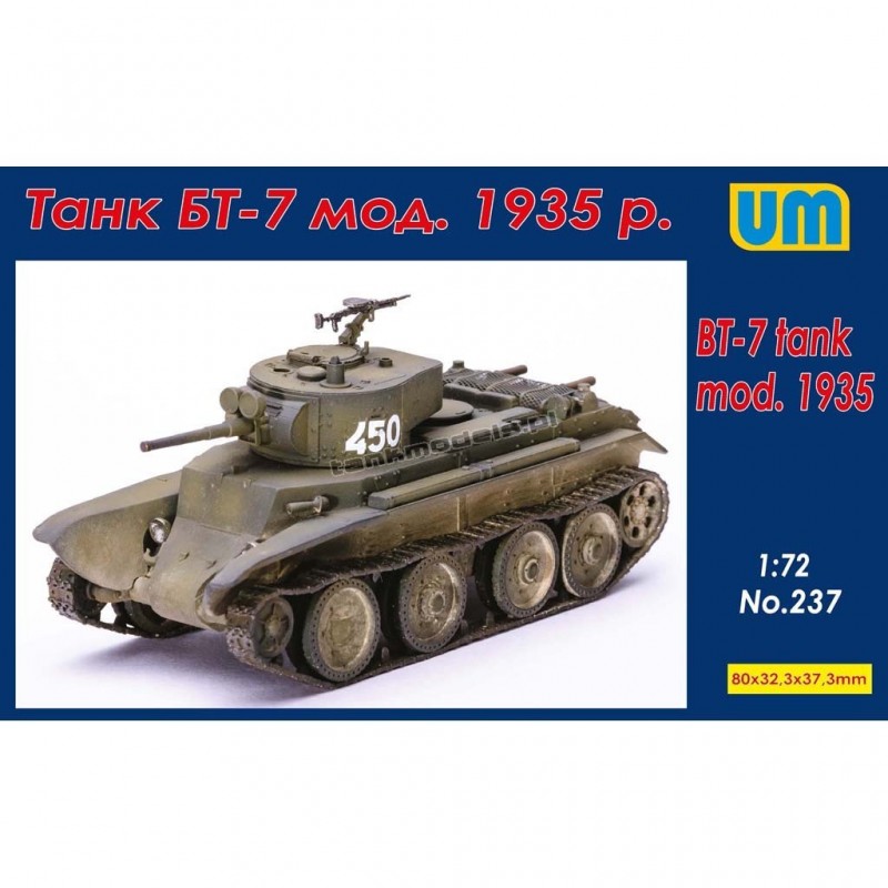 BT-7 tank mod.1935 with the P-40  - Unimodels 237