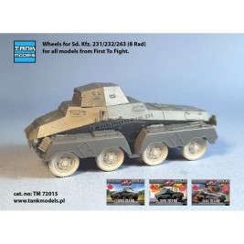 Tank Models 72015 Wheels for Sd.Kfz. 231/232/263 (8-Rad) (mod for FTF) - TM72015 - sklep modelarski Tank Models