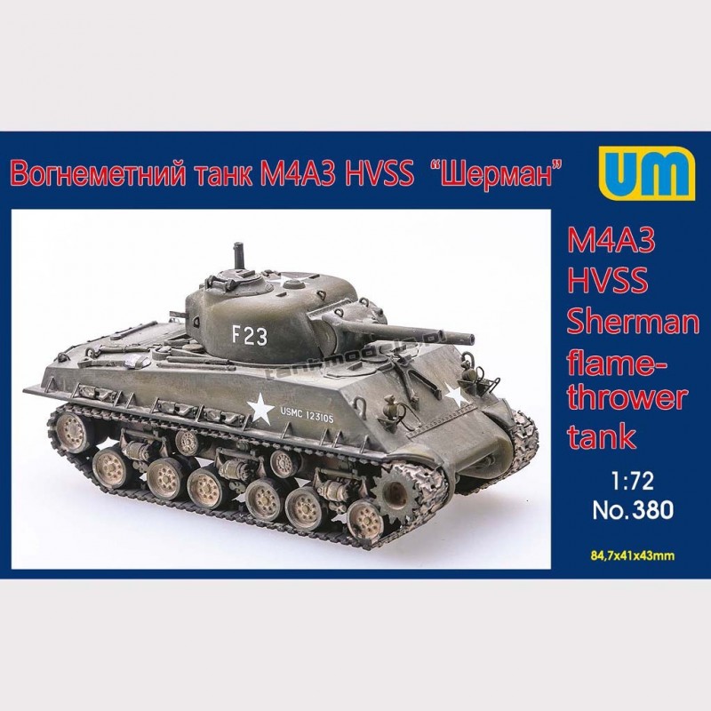M4A3 HVSS flamethrower tank - Unimodels 380