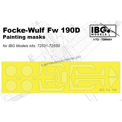 IBG 72M001 - Masks for Focke-Wulf Fw 190D (for IBG 72531-72550)