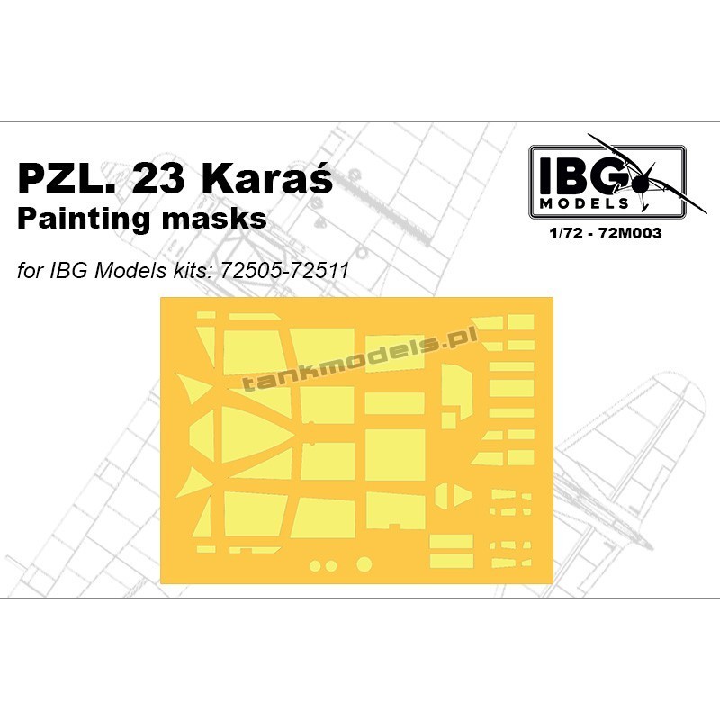 IBG 72M003 - PZL 23 Karaś - painting mask - ehobby store Tank Models