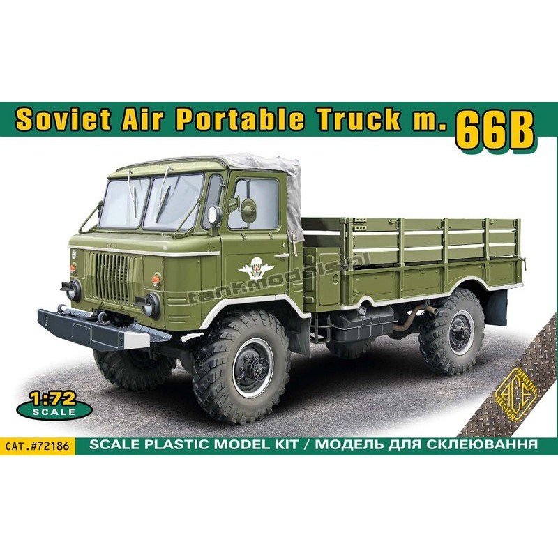 ACE 72186 - Soviet GAZ-66B Air portable 4x4 truck - ehobby store Tank Models