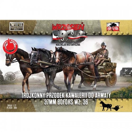 First To Fight PL1939-99 - Three-horse cavalry caisson for the 37mm Bofors wz. 36