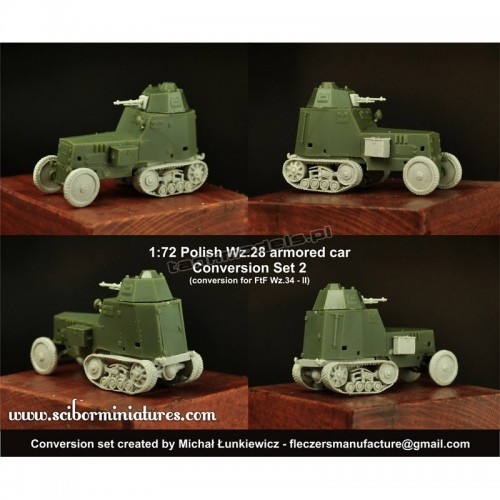 Scibor Miniatures 72HM0028 - Polish Wz.28 Conversion set. 2 (for FTF)