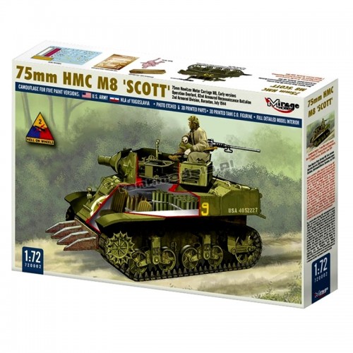 75mm HMC M8 "Scott" (3D elements+figurine) - Mirage 720002
