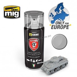 AMMO by MIG Jimenez 102 - Titans Hobby Light Grey Matt Primer - ehobby store Tank Models
