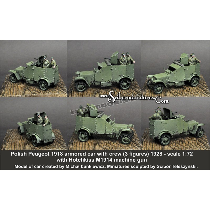 Scibor Miniatures 72HM0058 - Polish Peugeot 1918 w/MG