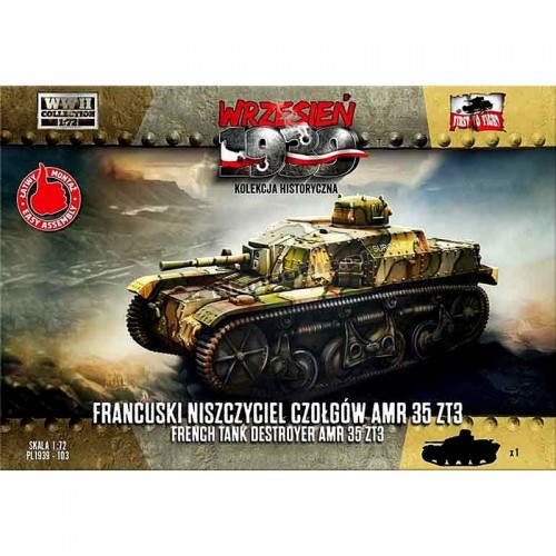 French tank destroyer AMR 35 ZT3 - First To Fight PL1939-103 - hobby store Tank Models