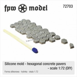 FPW Model 72703 - Silicone mold - hexagonal paving slabs - hobby store Tank Models