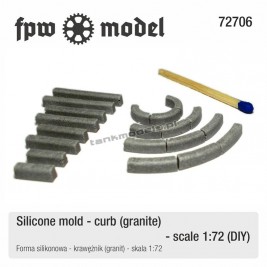FPW Model 72706 - Silicone mold - curb (granite) - hobby store Tank Models