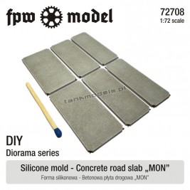 FPW Model 72708 - Forma silikonowa - betonowe płyty drogowe MON - sklep modelarski Tank Models