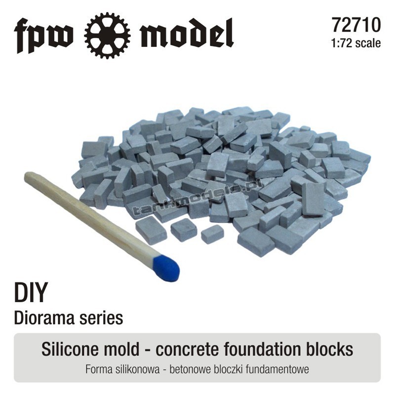 Forma silikonowa - Budowlane bloczki fundamentowe - FPW Model 72710