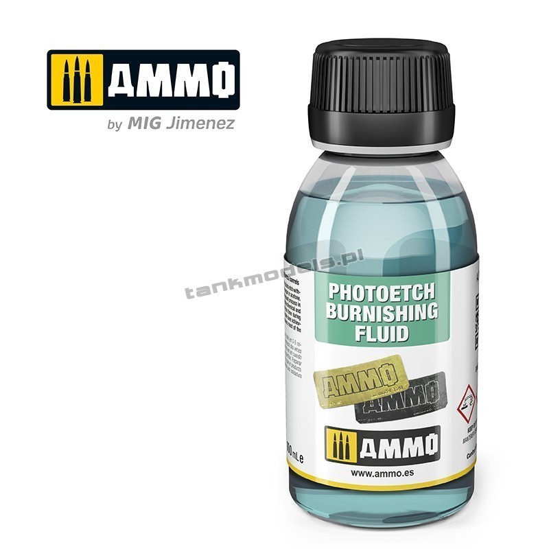 AMMO of Mig Jimenez A.MIG-2021 - Photoetch Burnishing Fluid (100 ml) - hobby store Tank Models