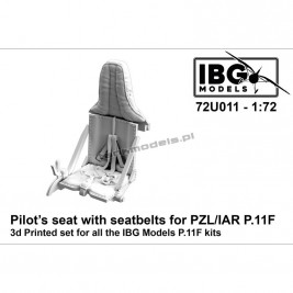 IBG Models 72U011 Fotel pilota z pasami bezpieczeństwa do PZL/IAR P.11F (druk 3D) - sklep modelarski Tank Models