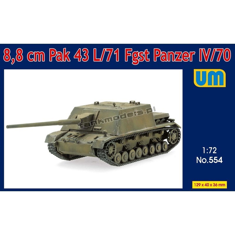 8,8cm Pak 43 L/71 Fgst Panzer IV /70 - Unimodels 554