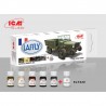 ICM 3009 - Laffly V15T and other French AFV Paint Set - hobby store Tank Models