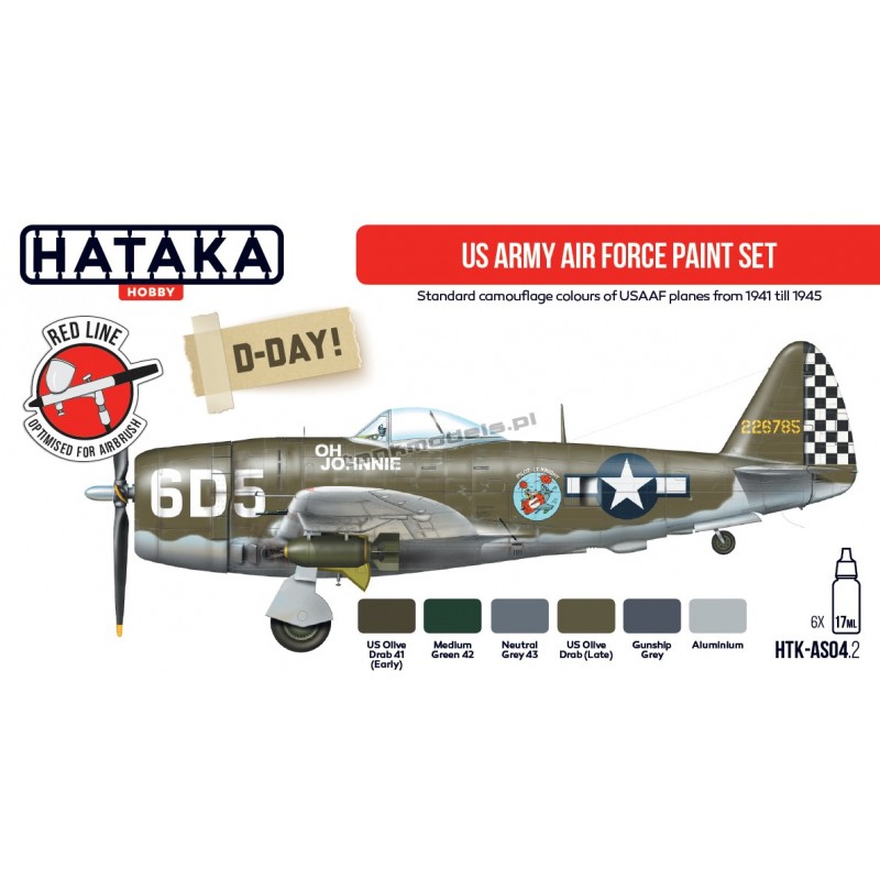 US Army Air Force 1939-1945 (4x17ml) - Hataka AS04.2 - hobby store Tank Models