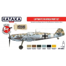 Luftwaffe in Africa paint set (6x17ml) - Hataka Hobby AS06.2 - sklep modelarski Tank Models