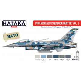 Hataka AS30 - USAF Aggressor Squadron paint set vol. 2 (6x17ml) - sklep modelarski Tank Models