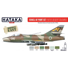 Israeli AF paint set (1970’s desert colours) - Hataka Hobby HTK-AS12 - sklep modelarski Tank Models