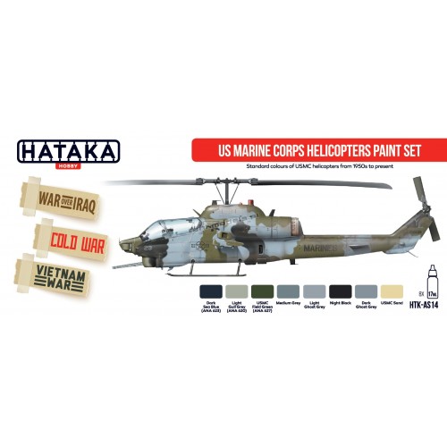 US Marine Corps Helicopters Paint Set - Hataka Hobby AS14 - hobby store Tank Models