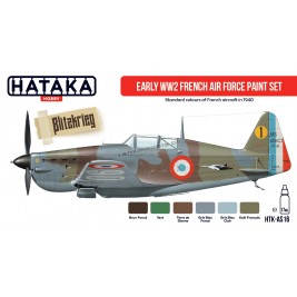 Early WW2 French Air Force paint set (6x17ml) - Hataka Hobby HTK-AS16 - sklep modelarski Tank Models