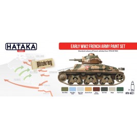 French Army Early WW2 paint set - Hataka Hobby AS21 - hobby store Tank Models