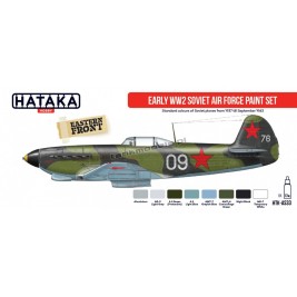 Hataka Hobby AS33 - Early WW2 Soviet Air Force Paint Set (8x17ml) - hobby store Tank Models