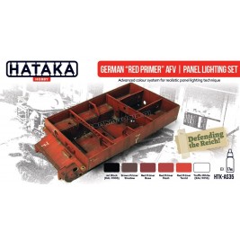 Hataka Hobby AS35 - German "Red Primer" AFV | panel lighting set (6x17ml) - hobby store Tank Models