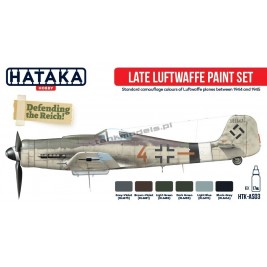 Late Luftwaffe paint set (6x17ml) - Hataka Hobby AS03 - sklep modelarski Tank Models
