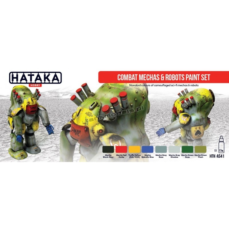 Hataka Hobby AS41 - Combat Mechas & Robots paint set (8x17ml) - hobby store Tank Models