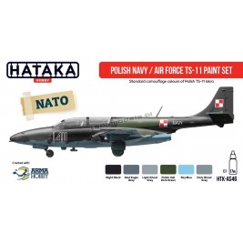 Hataka AS-46 - Polish Navy / Air Force TS-11 paint set (6x17ml) - sklep modelarski Tank Models