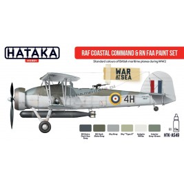 Hataka AS-49 - RAF Coastal Command & RN FAA paint set (6x17ml) - sklep modelarski Tank Models