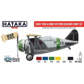 Hataka Hobby AS54 - Early USN & USMC Section Colours paint set (6x17ml) - hobby store Tank Models