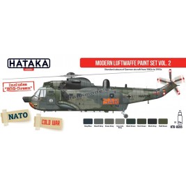 Hataka AS-55 - Modern Luftwaffe paint set vol. 2 (8x17ml) - sklep modelarski Tank Models