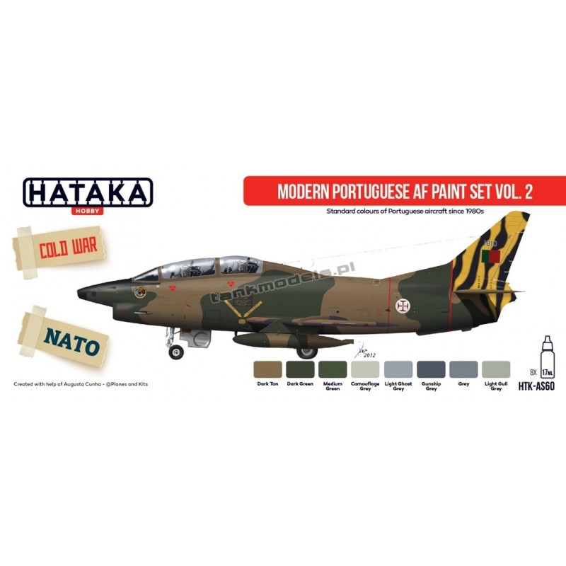 Hataka AS-60 - Modern Portuguese AF paint set vol. 2 (8x17ml) - sklep modelarski Tank Models