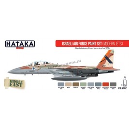 Hataka Hobby AS62 - Israeli Air Force paint set (modern jets) (8x17ml) - hobby store Tank Models