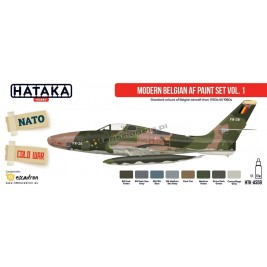 Hataka AS-59 - Modern Belgian AF paint set vol. 1 (8x17ml) - sklep modelarski Tank Models