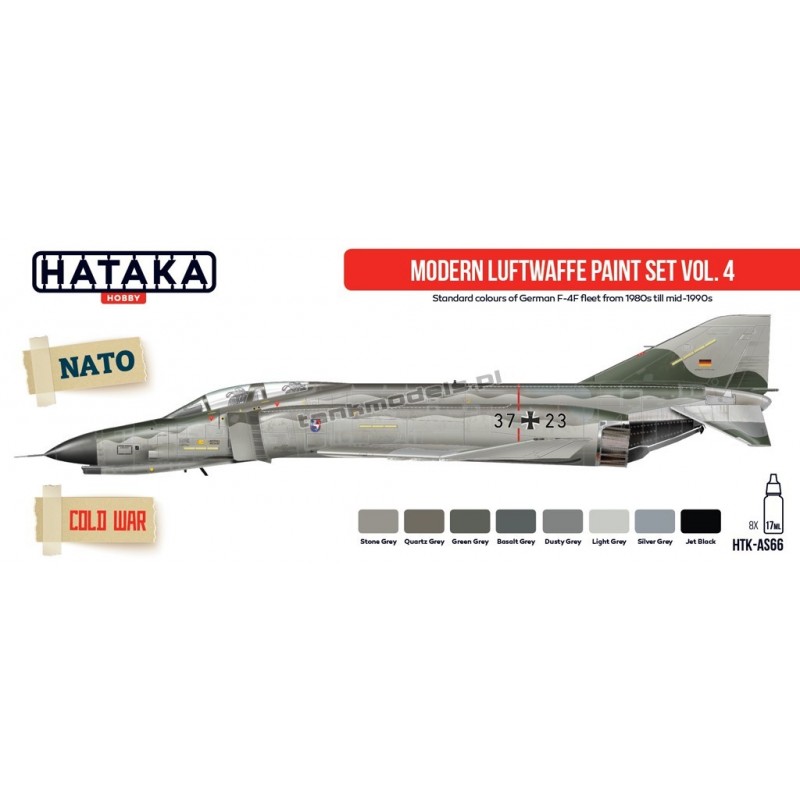 Hataka AS66 - Modern Luftwaffe paint set vol. 4 (6x17ml) - sklep modelarski Tank Models