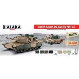Hataka AS67 - Modern US Army and USMC AFV Paint Set (8x17ml) - sklep modelarski Tank Models